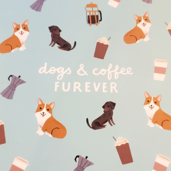 Fringe Studio Blue Dogs & Coffee Forever Faux Leather Spiral Journal Notebook - Picture 8 of 8